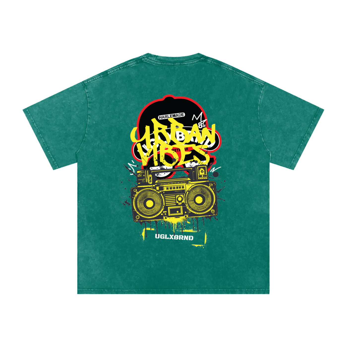 URBAN VIBE Snow Washed Oversized Cotton T-Shirt