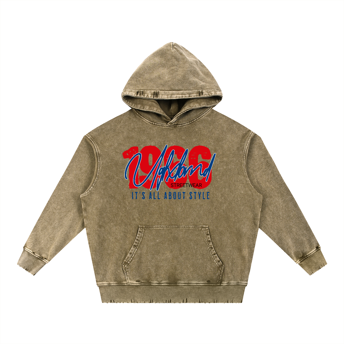 1966 Snow Wash Hand-Frayed Heavyweight  Hoodie