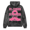 FU CANCER Heavyweight Pure Cotton Hand-Frayed Monkey Washed Hoodie