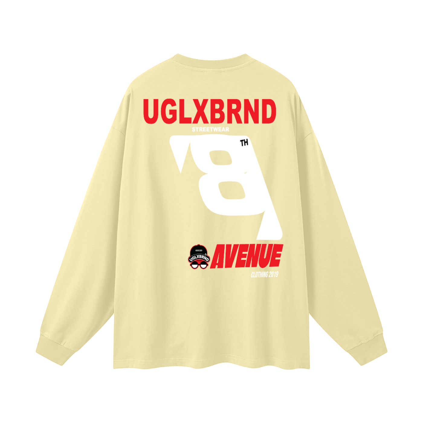 8AV Oversized Unisex Long Sleeve T-Shirt