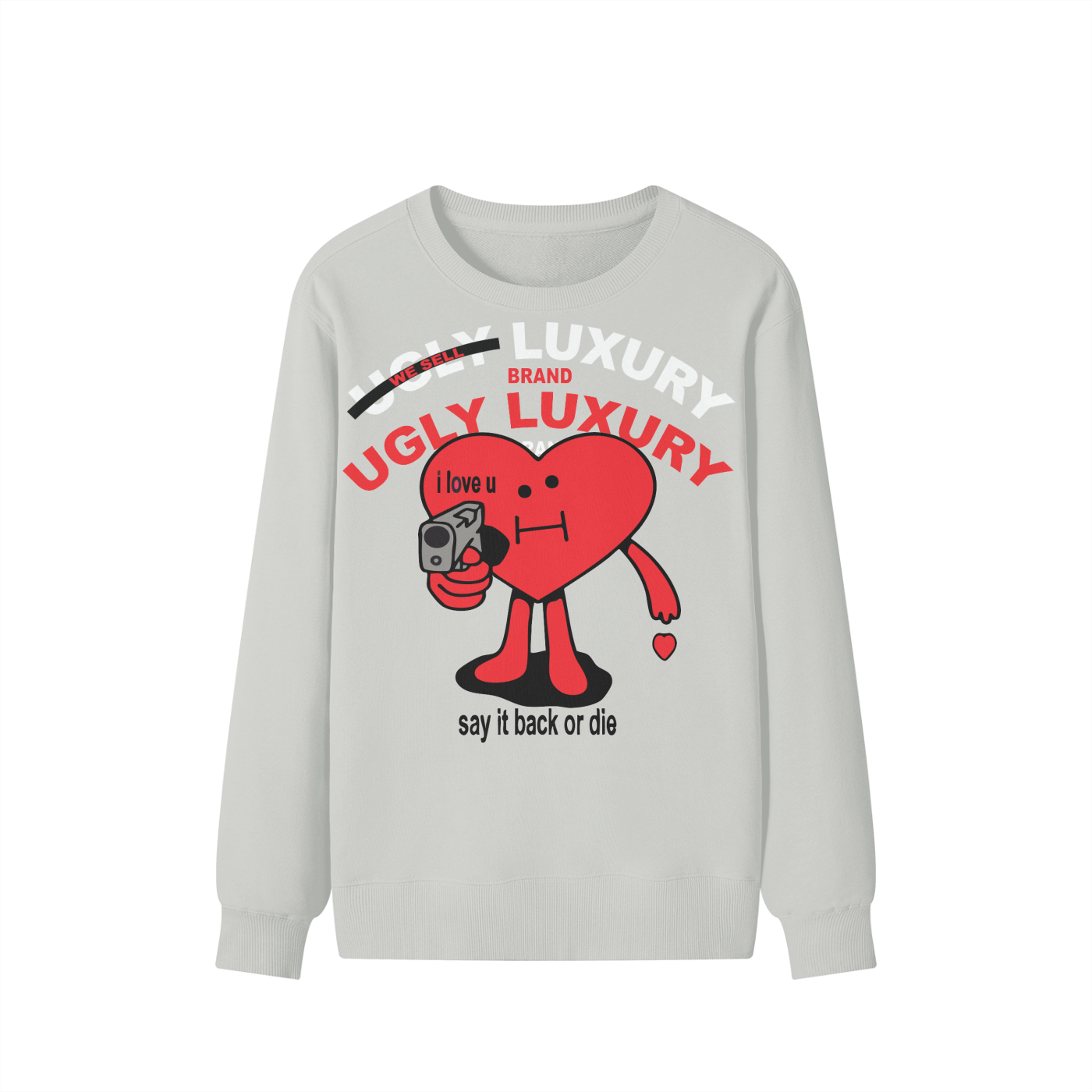 I LOVE U Classic Sweater - 300 GSM