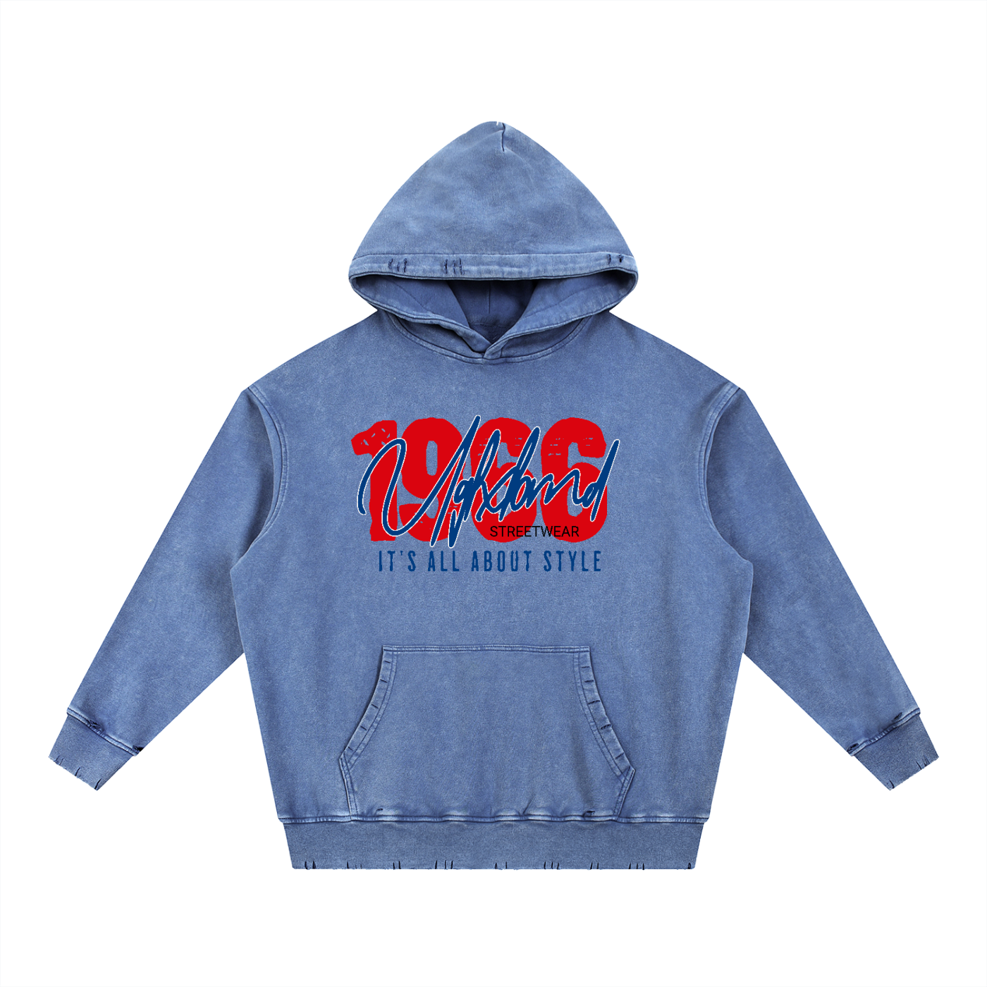 1966 Snow Wash Hand-Frayed Heavyweight  Hoodie