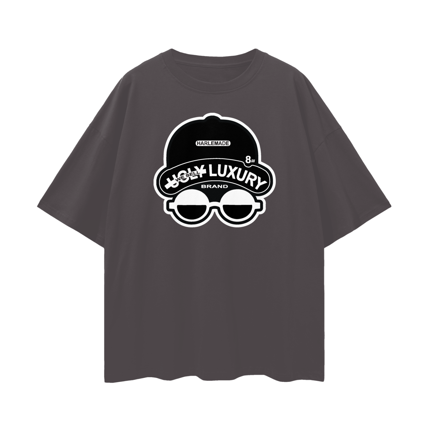UGLY LUXURY BRAND IN BLK Oversize Deep Drop Shoulder Tee - 190 GSM