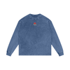 I WANT MY WHOLE Acid Wash Oversize Long Sleeve T-Shirt - 250 GSM