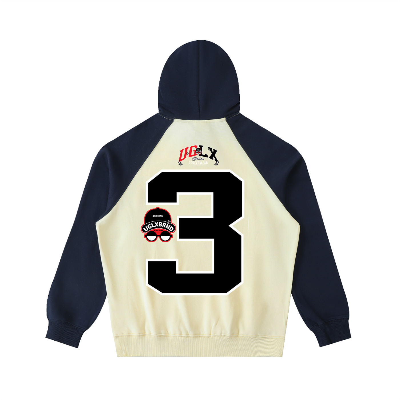 HARLEM UGLX BR Color-Block Raglan Sleeve Hoodie