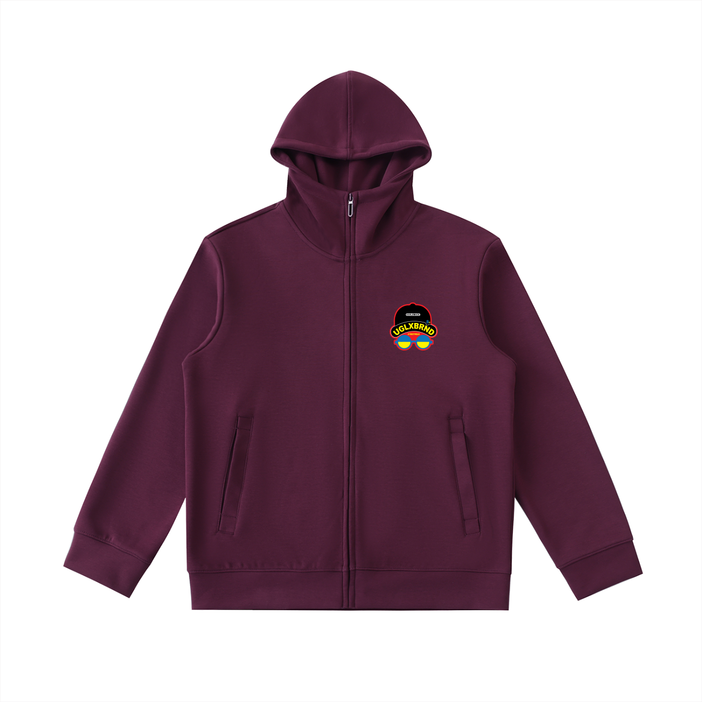 116TH HARLRMADE Essential Heavyweight High Neck  Zip-Up Hoodie