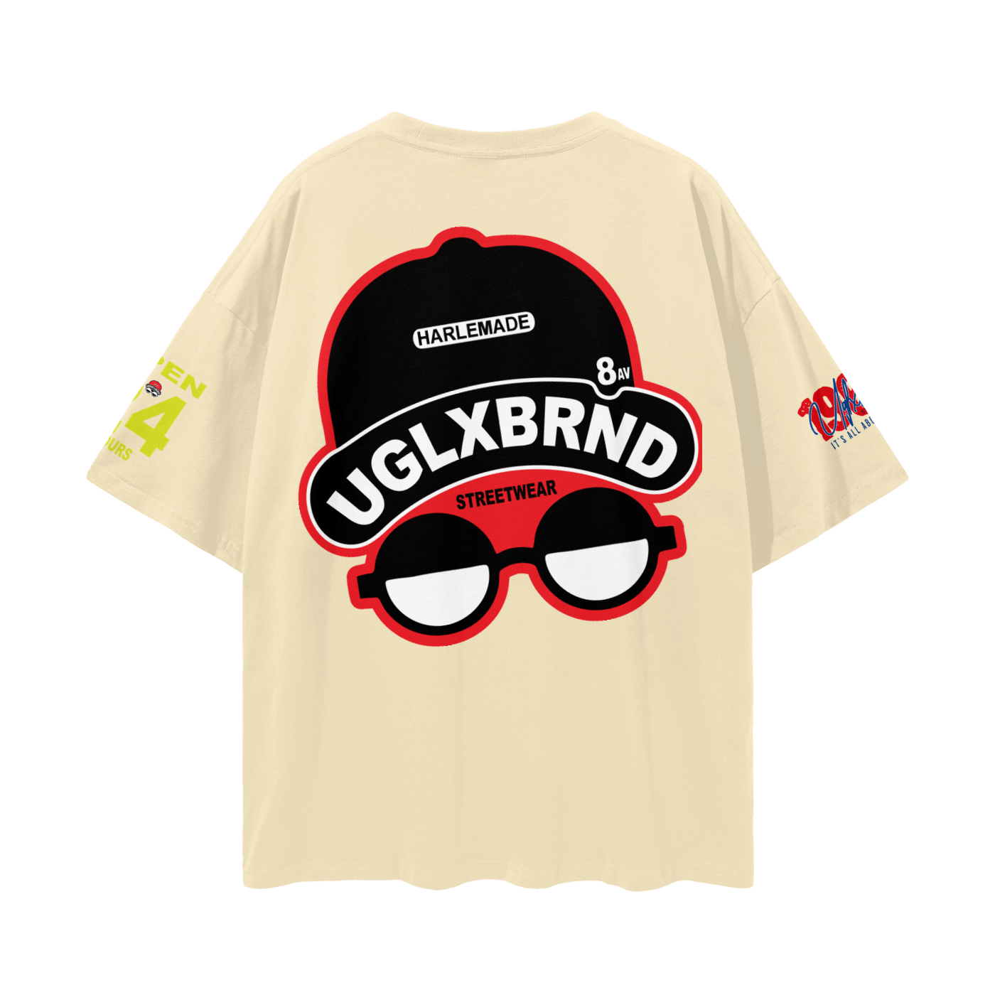 FLIP UGLXBRND Streetwear Loose Drop Shoulder T-Shirt