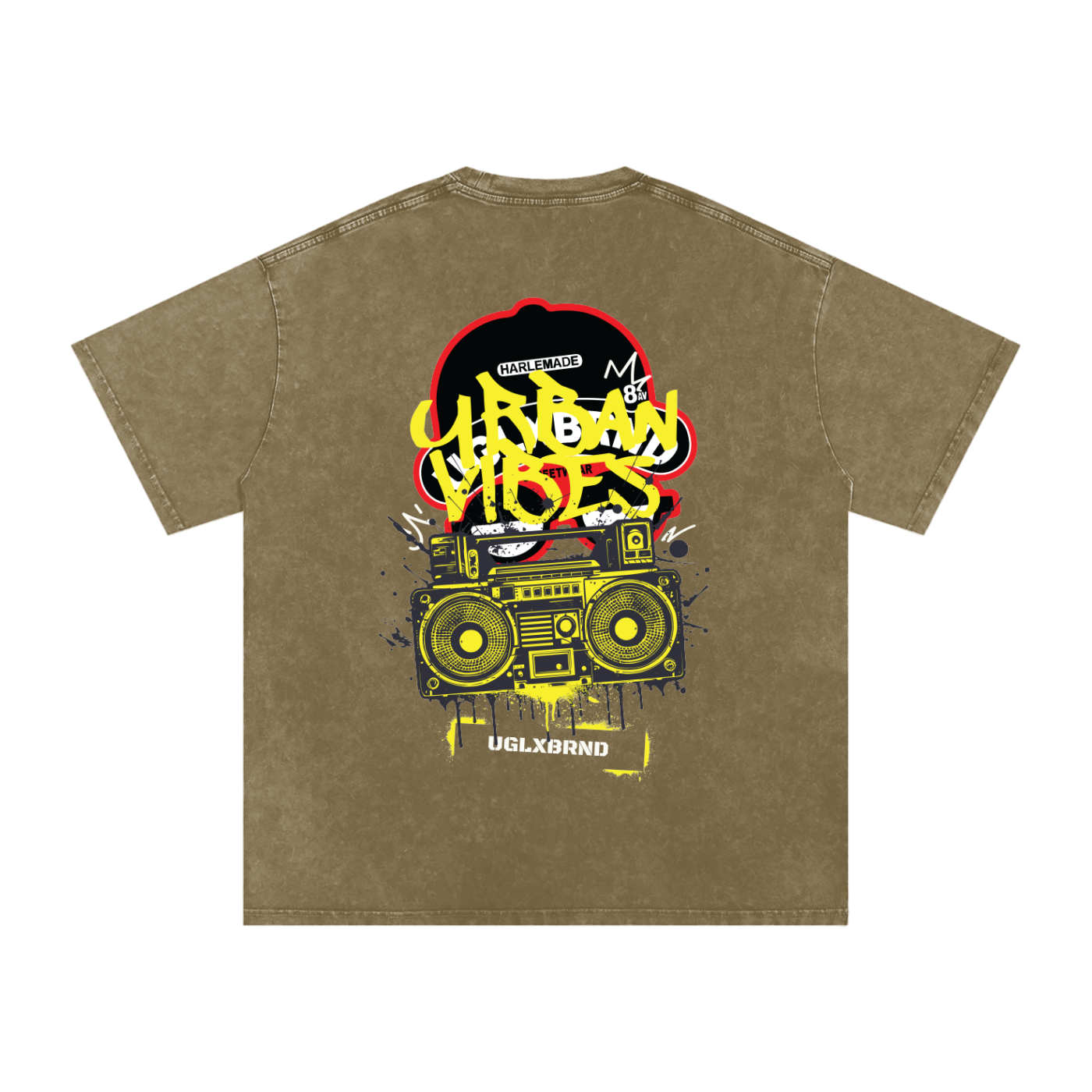 URBAN VIBE Snow Washed Oversized Cotton T-Shirt