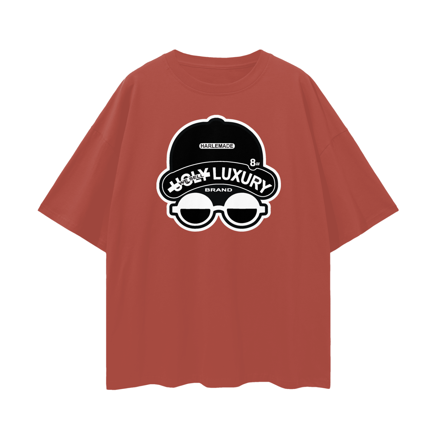 UGLY LUXURY BRAND IN BLK Oversize Deep Drop Shoulder Tee - 190 GSM