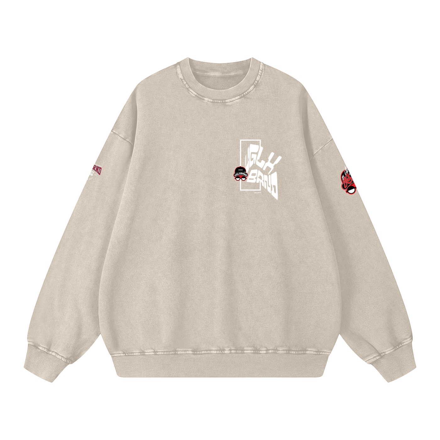 UGLXBRND EST.2019 Snow Washed Oversized Sweatshirt