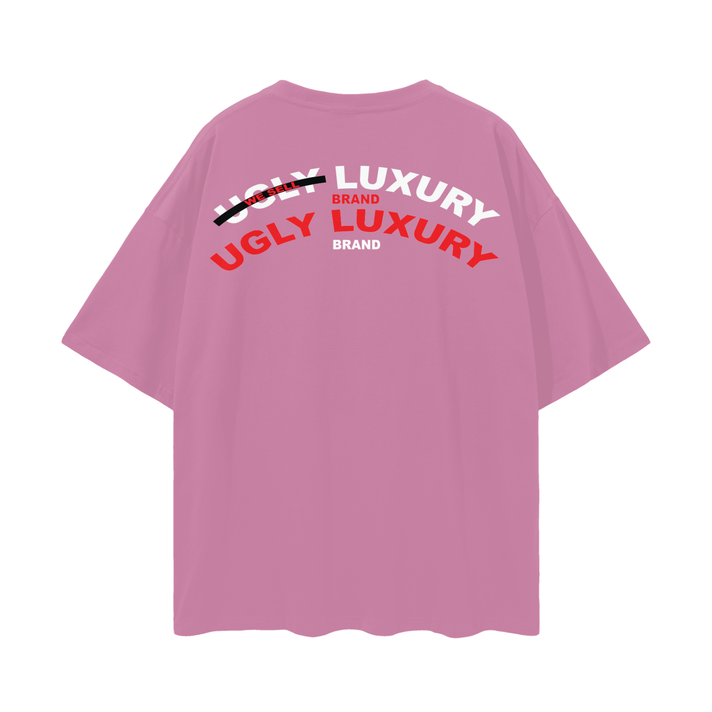 UGLY LUXURY BRAND IN BLK Oversize Deep Drop Shoulder Tee - 190 GSM