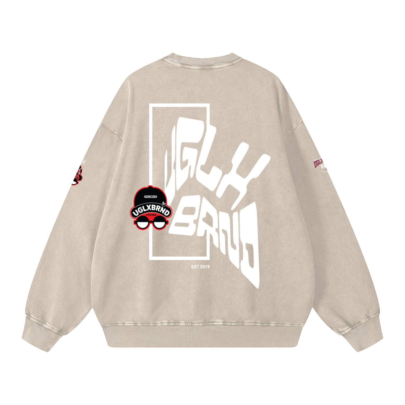 UGLXBRND EST.2019 Snow Washed Oversized Sweatshirt