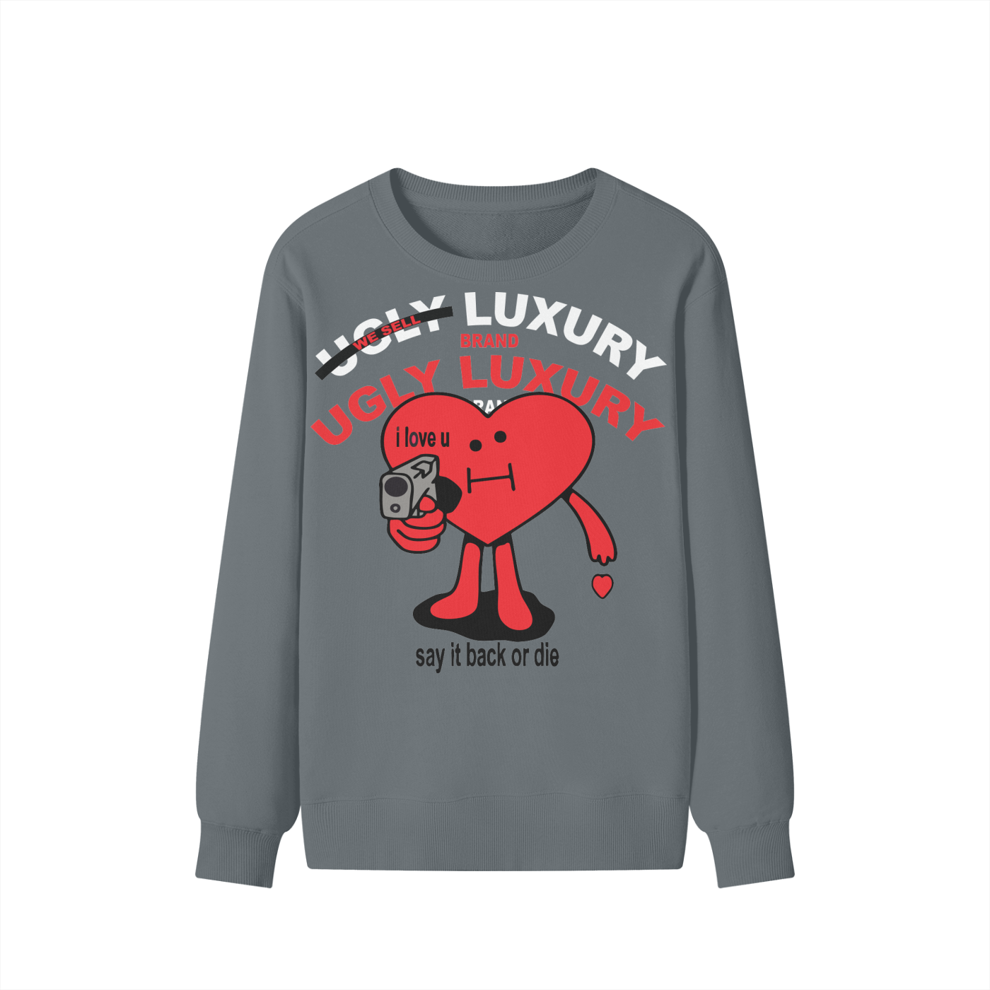 I LOVE U Classic Sweater - 300 GSM