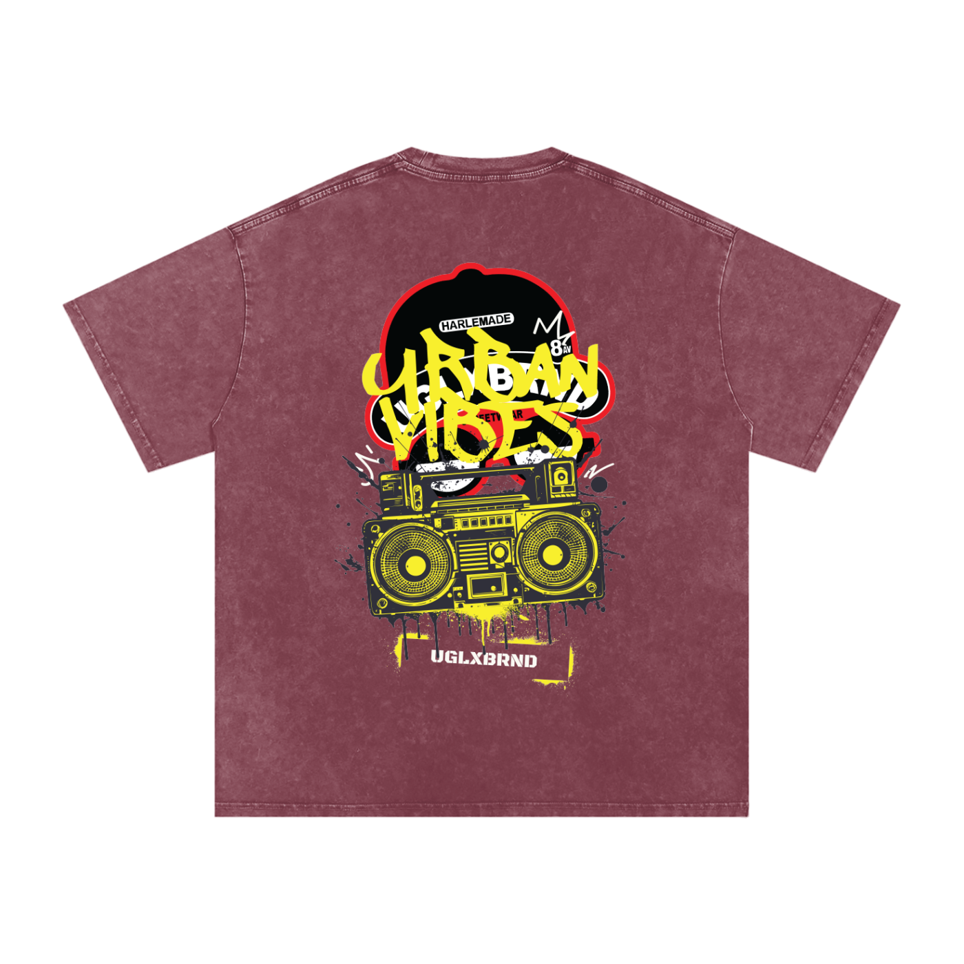 URBAN VIBE Snow Washed Oversized Cotton T-Shirt