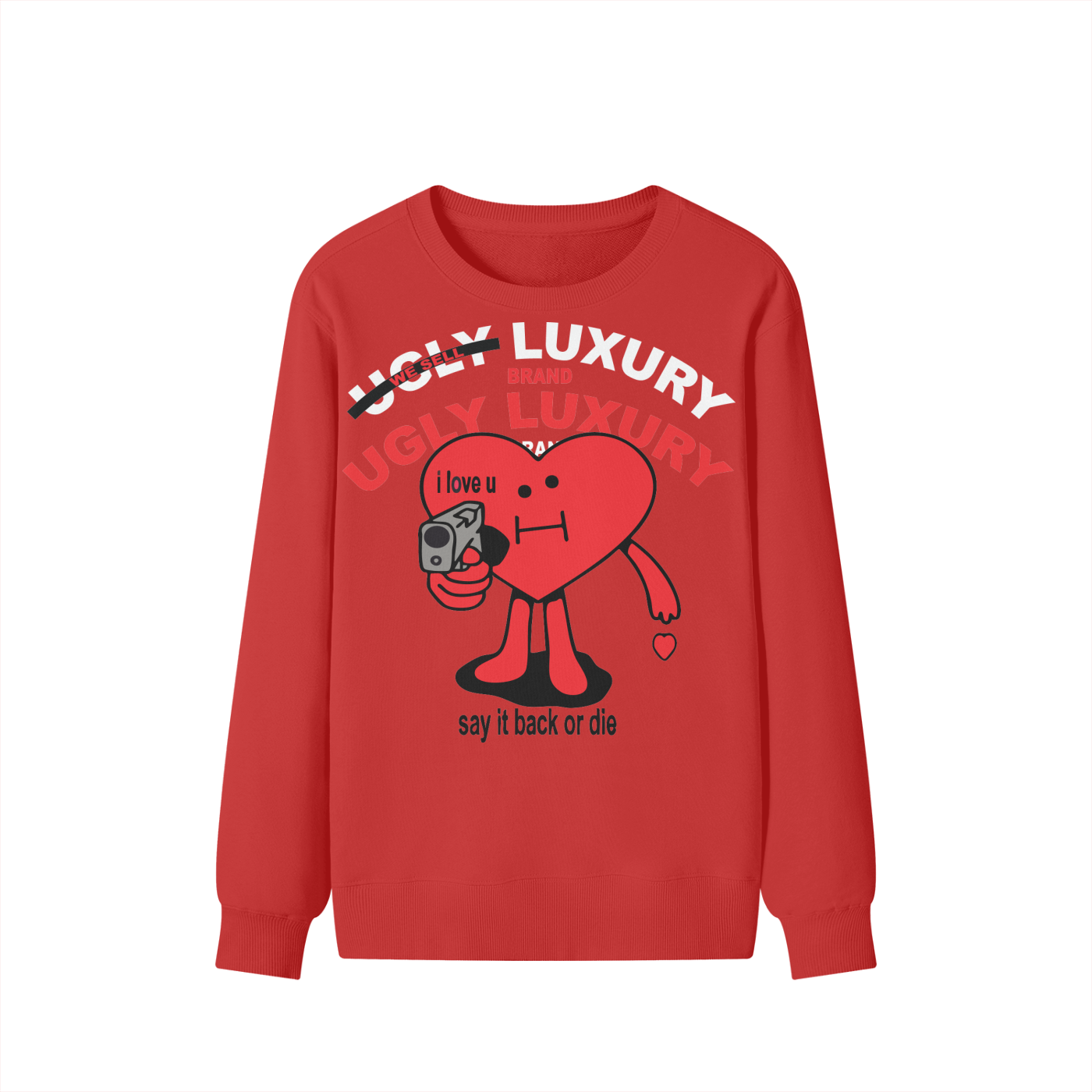 I LOVE U Classic Sweater - 300 GSM