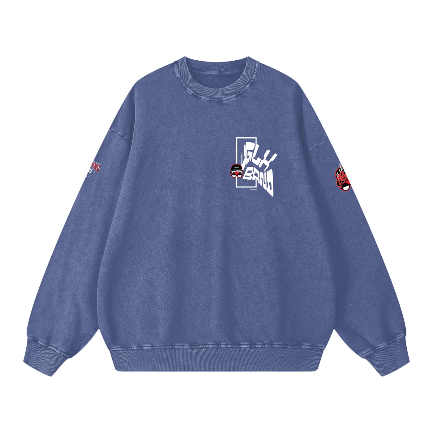 UGLXBRND EST.2019 Snow Washed Oversized Sweatshirt