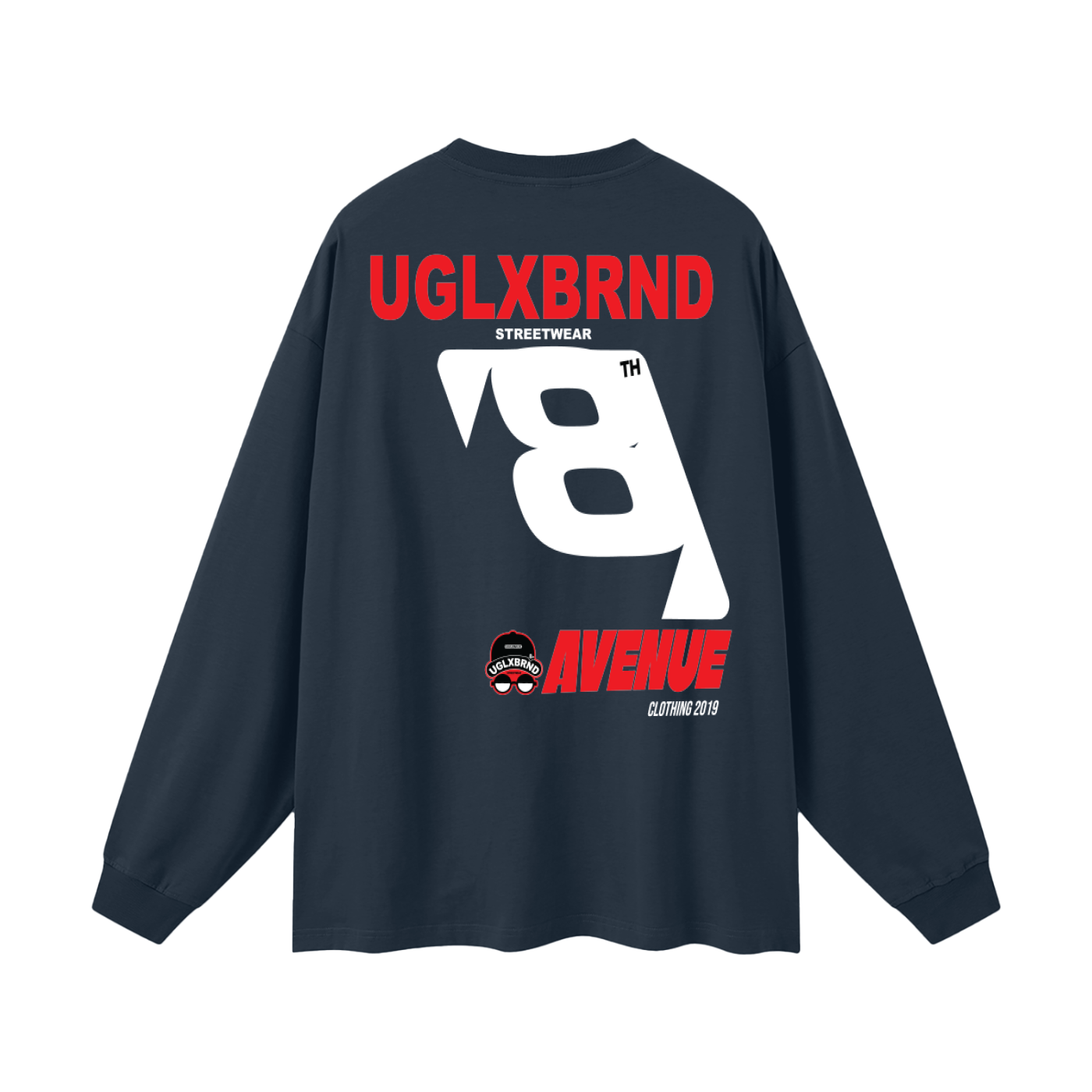 8AV Oversized Unisex Long Sleeve T-Shirt