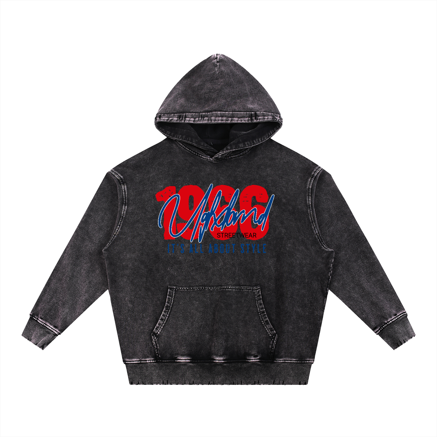 1966 Snow Wash Hand-Frayed Heavyweight  Hoodie