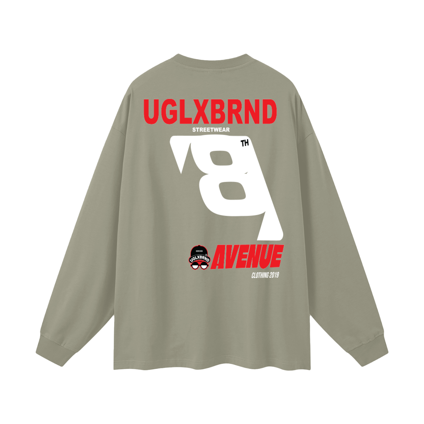 8AV Oversized Unisex Long Sleeve T-Shirt