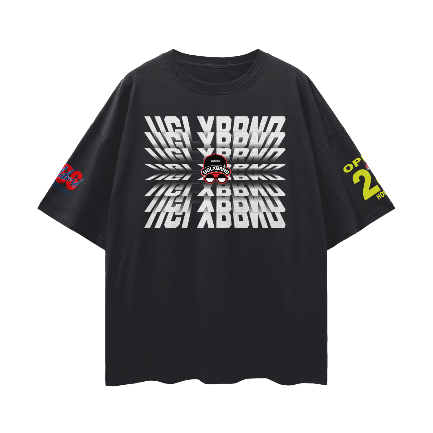 FLIP UGLXBRND Streetwear Loose Drop Shoulder T-Shirt