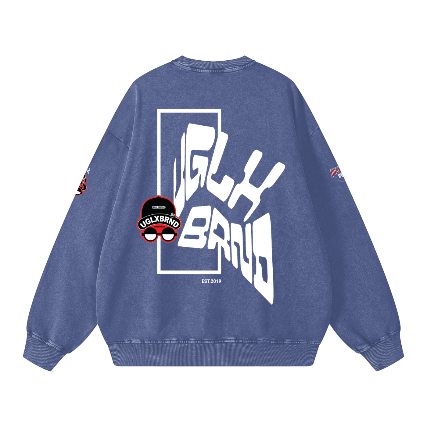 UGLXBRND EST.2019 Snow Washed Oversized Sweatshirt