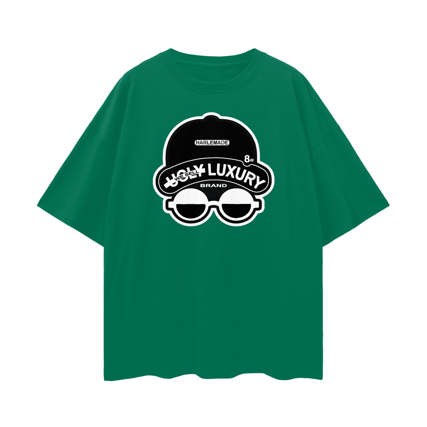UGLY LUXURY BRAND IN BLK Oversize Deep Drop Shoulder Tee - 190 GSM