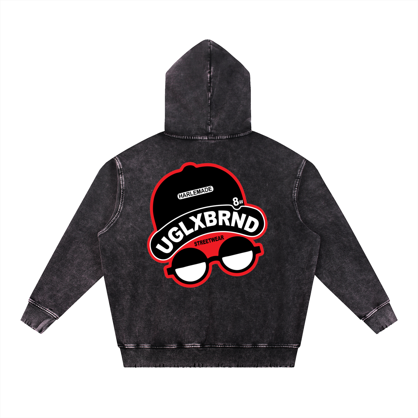 1966 Snow Wash Hand-Frayed Heavyweight  Hoodie