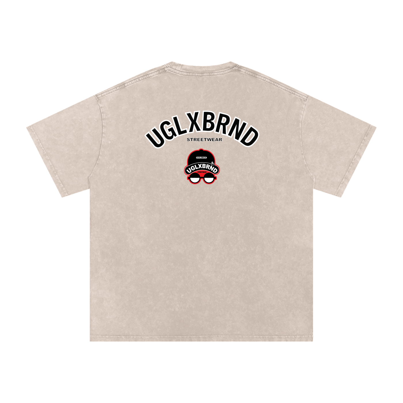 PUGLY HOMEBOY Acid Wash Oversize T-Shirt - 250 GSM