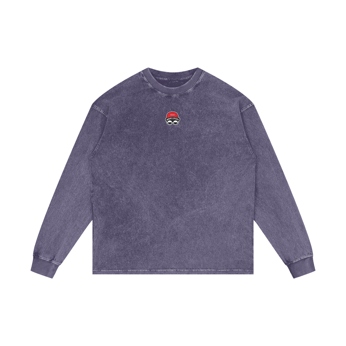 I WANT MY WHOLE Acid Wash Oversize Long Sleeve T-Shirt - 250 GSM