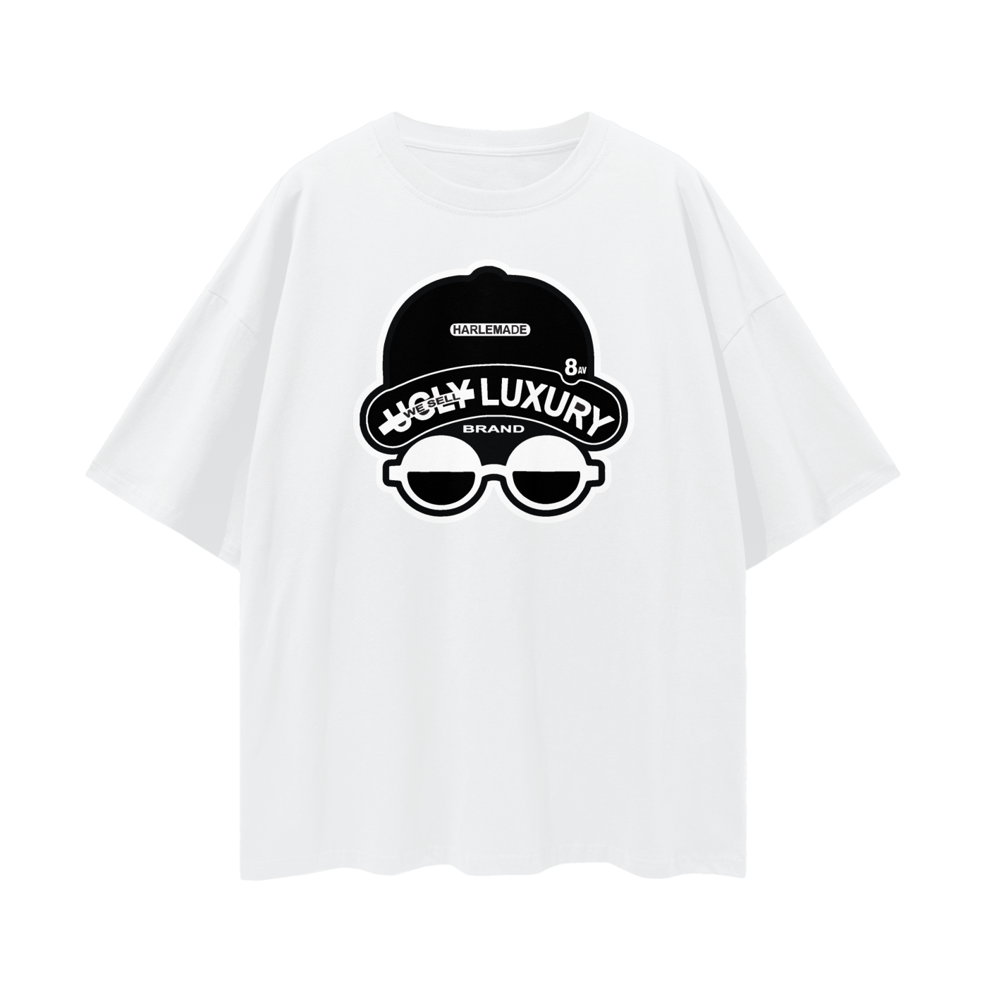UGLY LUXURY BRAND IN BLK Oversize Deep Drop Shoulder Tee - 190 GSM