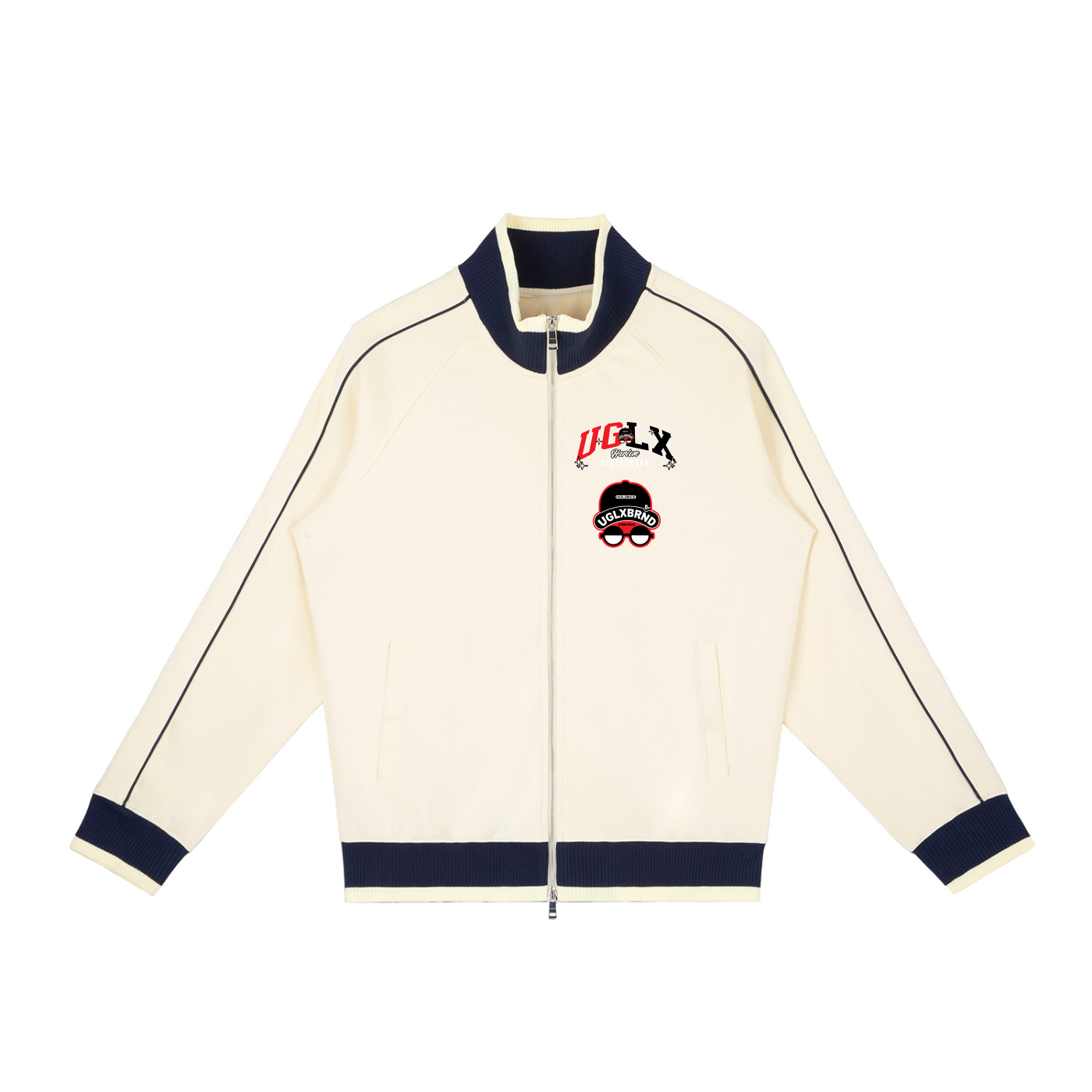 HARLRM UGLX Color Block Raglan Sleeve Zip Track Jacket