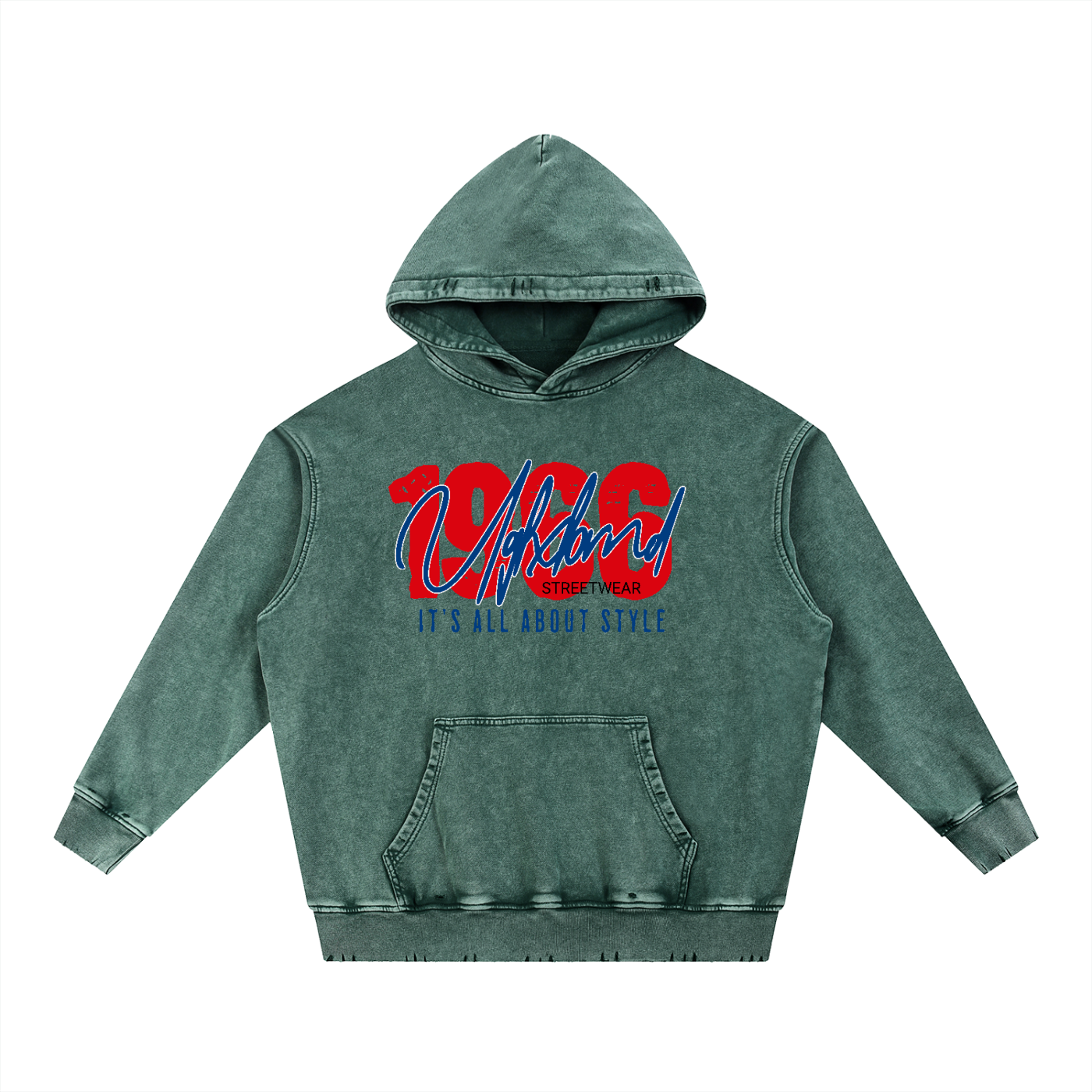 1966 Snow Wash Hand-Frayed Heavyweight  Hoodie