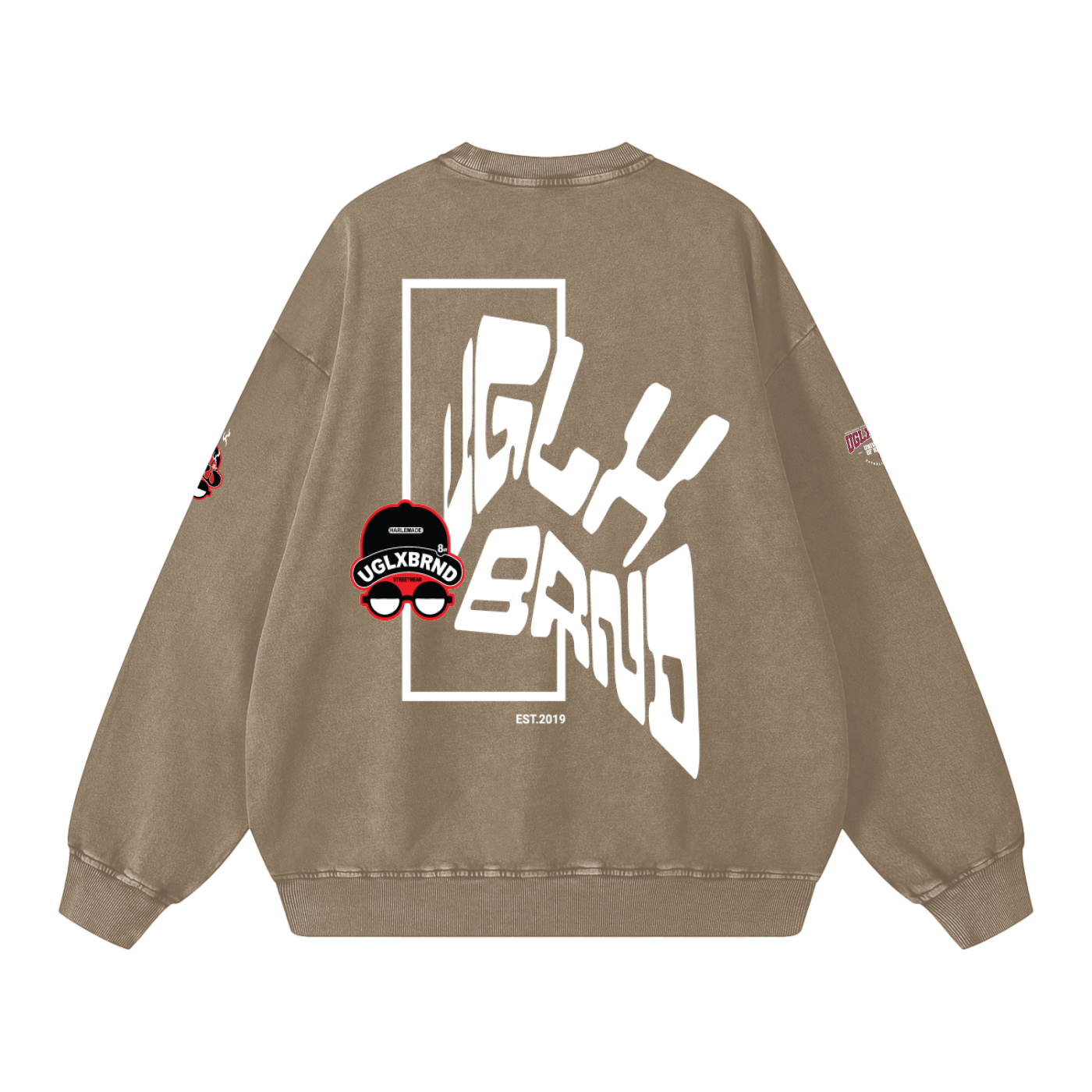 UGLXBRND EST.2019 Snow Washed Oversized Sweatshirt