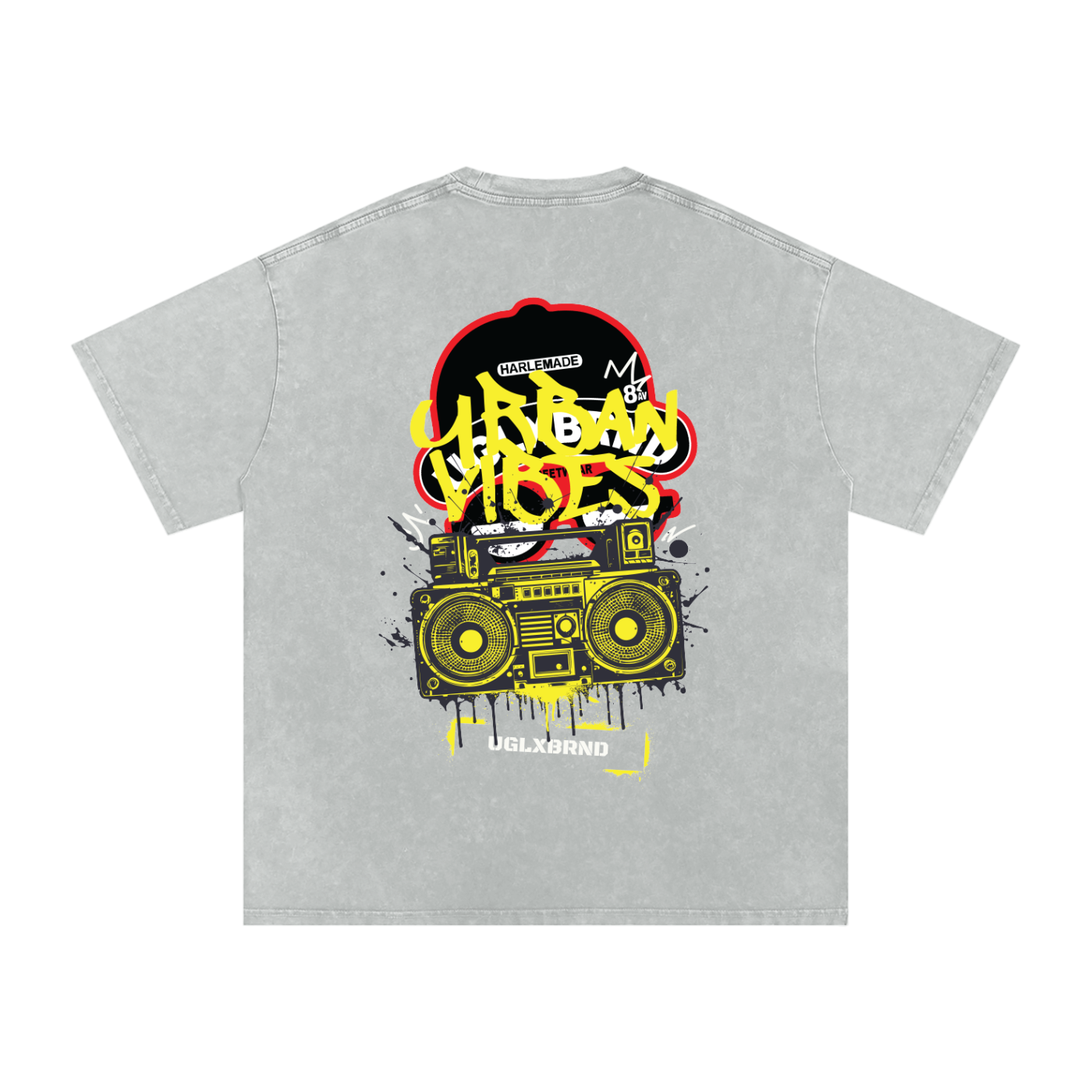 URBAN VIBE Snow Washed Oversized Cotton T-Shirt