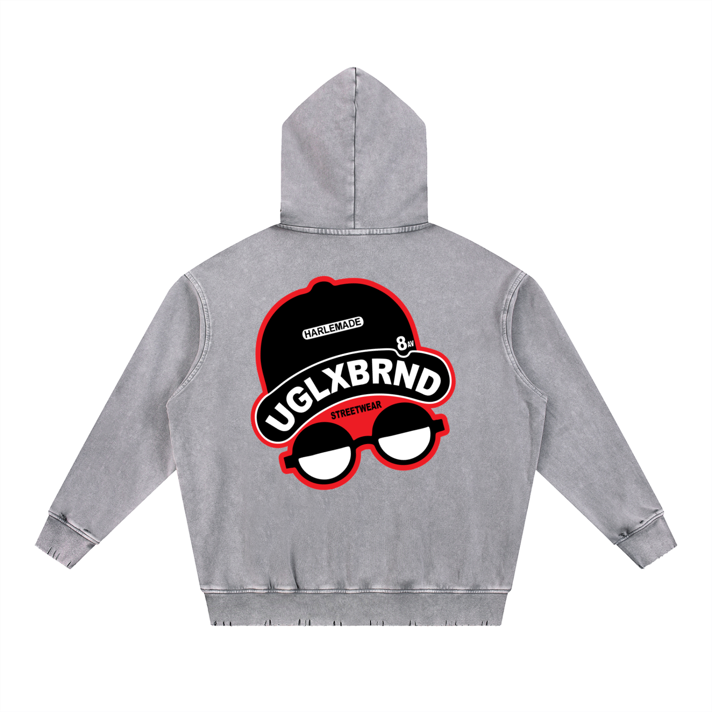 1966 Snow Wash Hand-Frayed Heavyweight  Hoodie