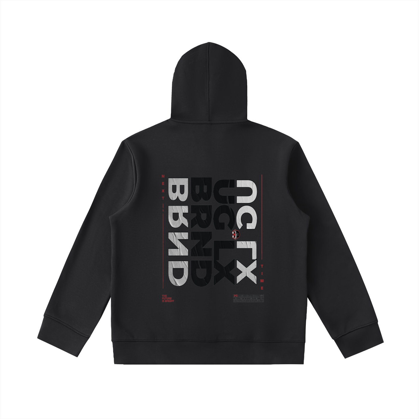 2FACE UGLX BRND Essential Heavyweight High Neck  Zip-Up Hoodie