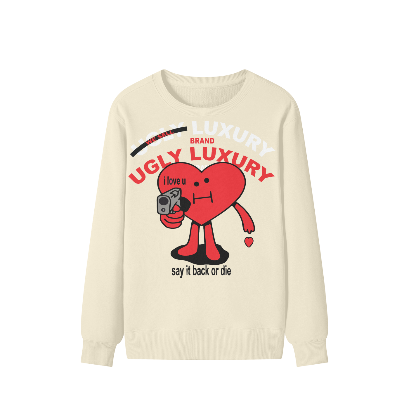 I LOVE U Classic Sweater - 300 GSM