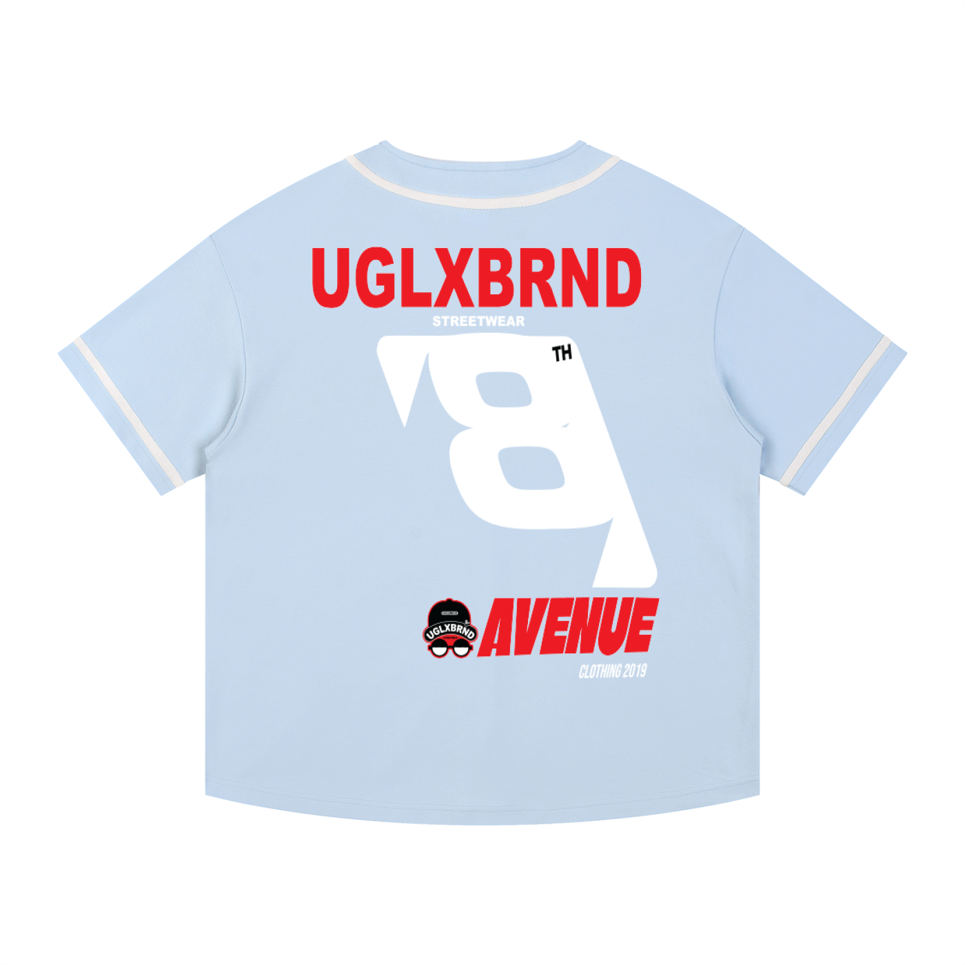 8AV Contrast Piped Button-Up Jersey