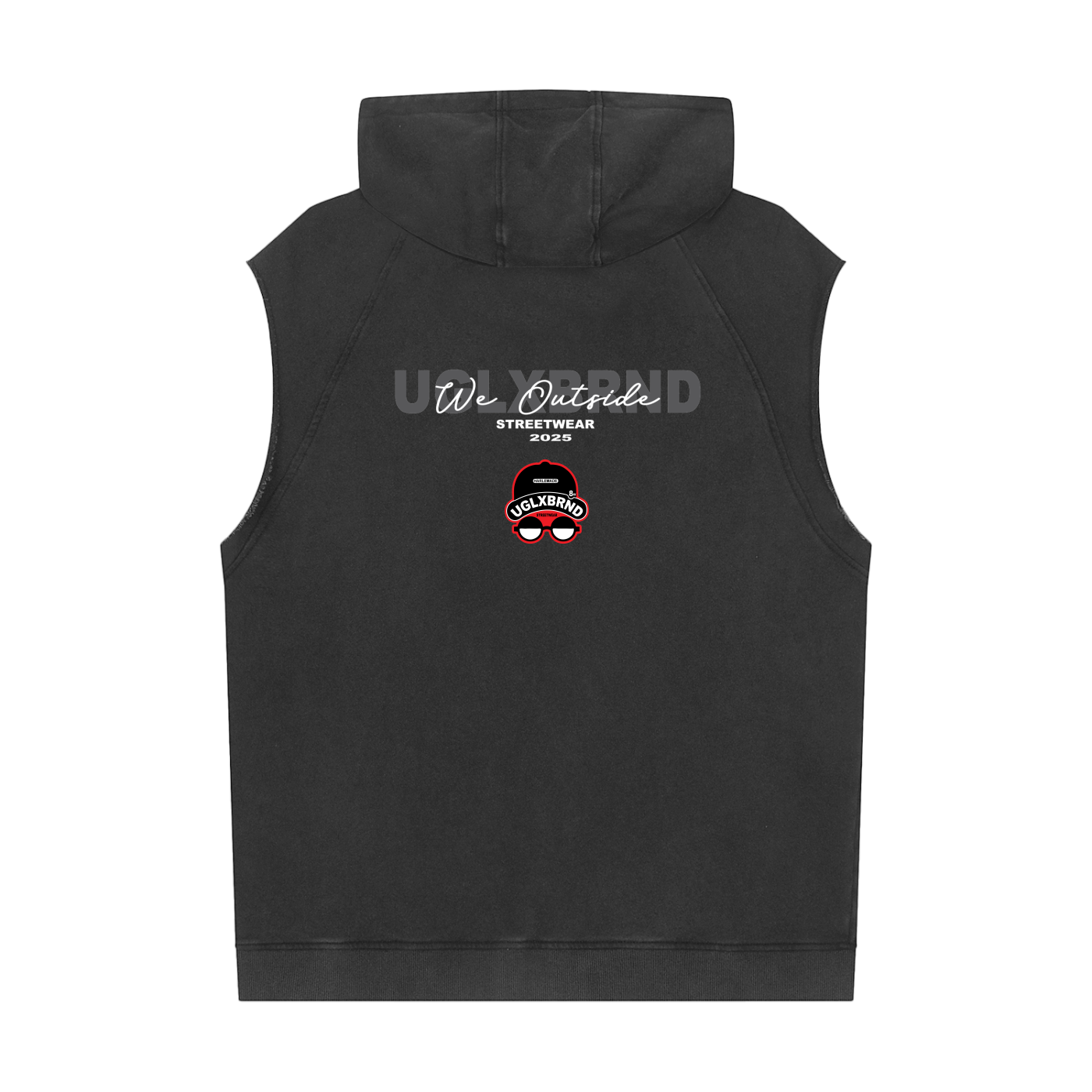 UGLXBRND Snow Washed Sleeveless Hoodie