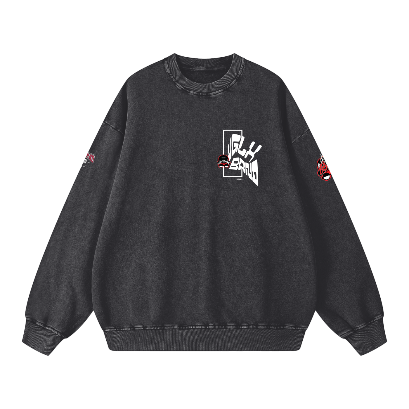 UGLXBRND EST.2019 Snow Washed Oversized Sweatshirt
