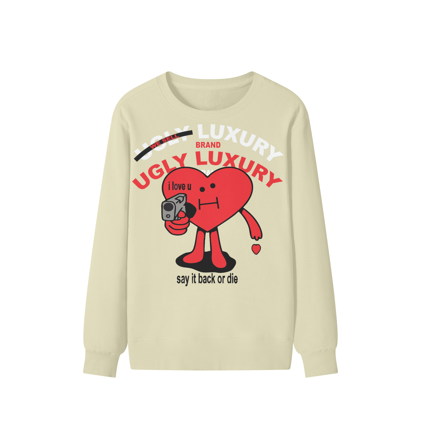 I LOVE U Classic Sweater - 300 GSM