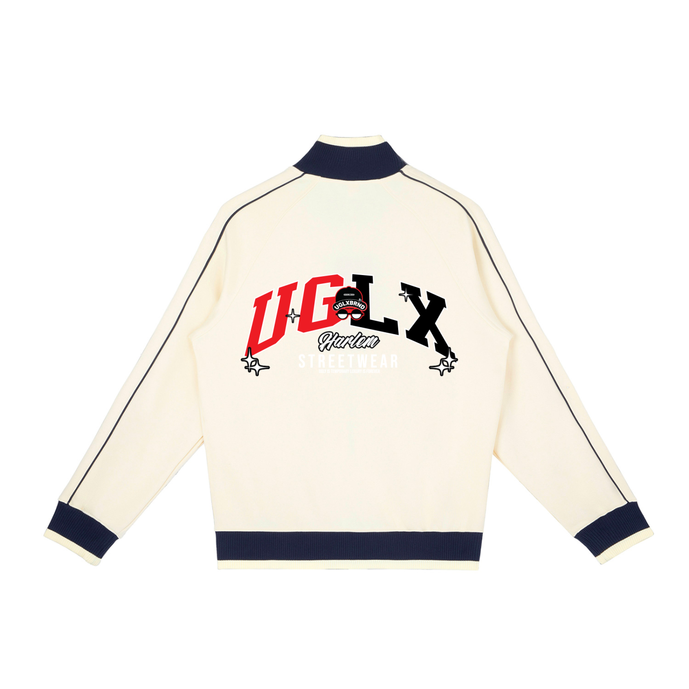 HARLRM UGLX Color Block Raglan Sleeve Zip Track Jacket