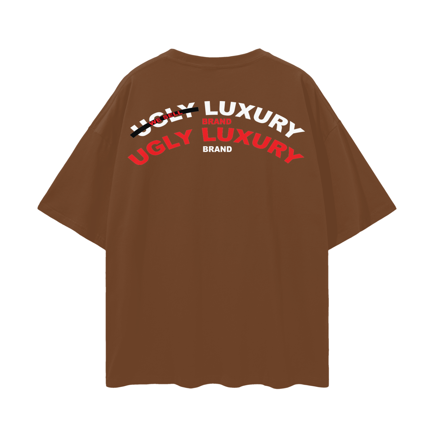 UGLY LUXURY BRAND IN BLK Oversize Deep Drop Shoulder Tee - 190 GSM