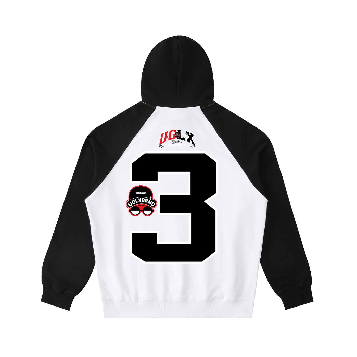 HARLEM UGLX BR Color-Block Raglan Sleeve Hoodie