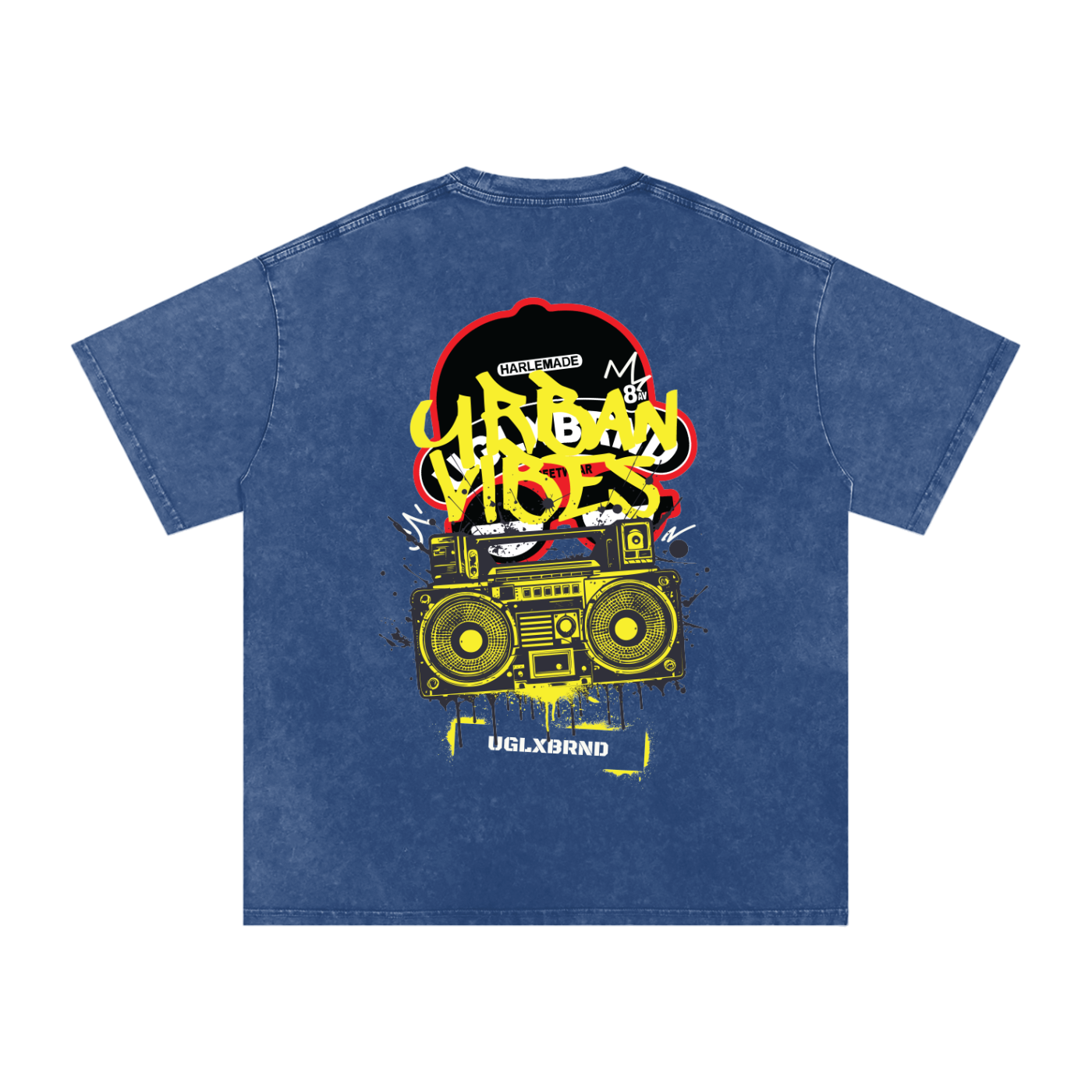 URBAN VIBE Snow Washed Oversized Cotton T-Shirt