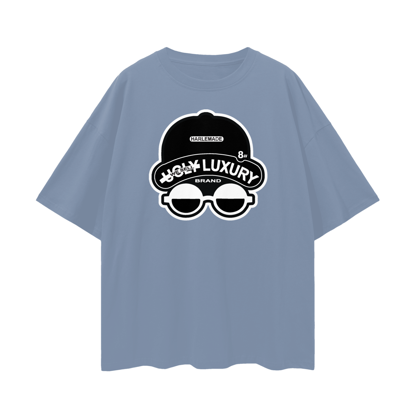 UGLY LUXURY BRAND IN BLK Oversize Deep Drop Shoulder Tee - 190 GSM
