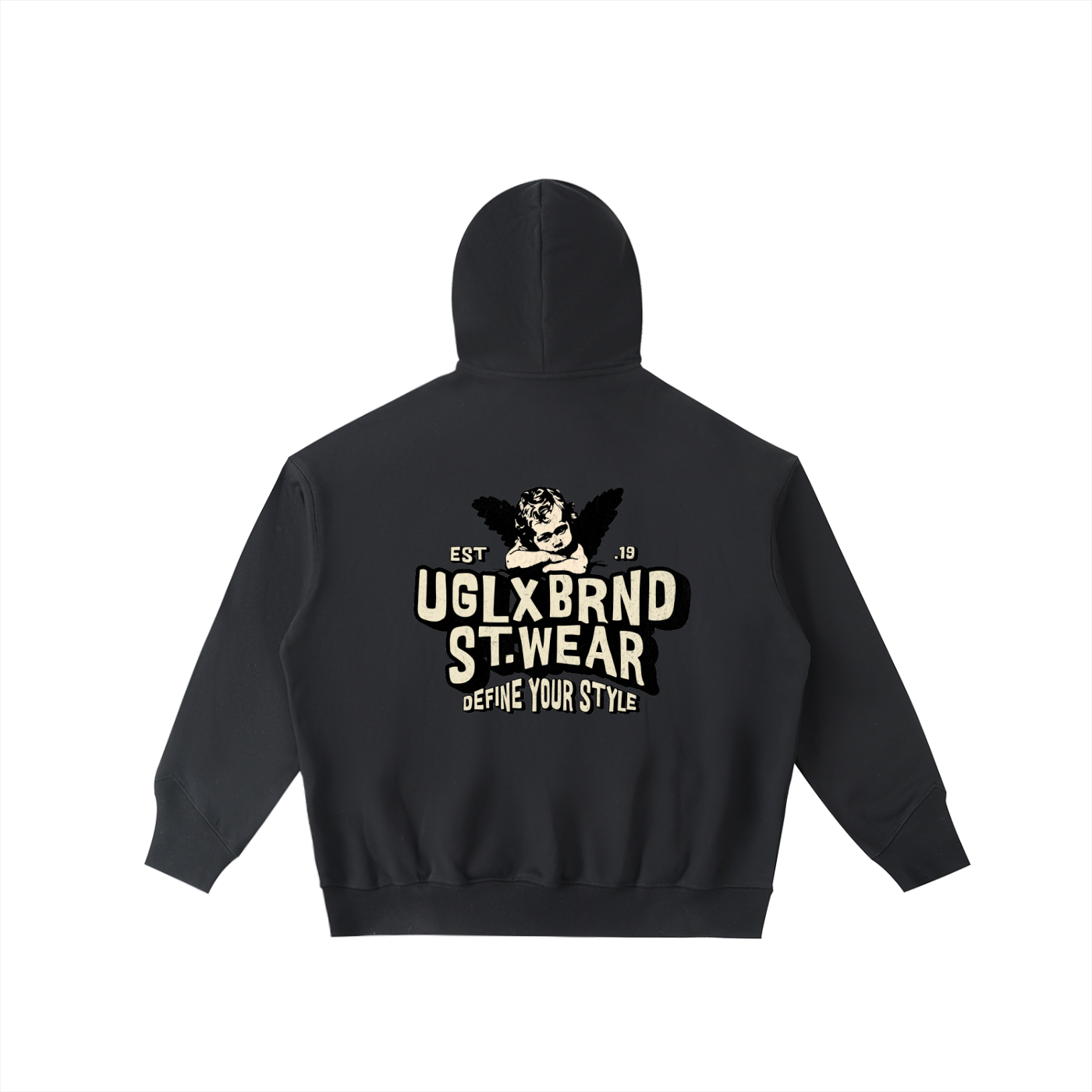 Angel in Harlem Big Hood Half-Zip Fleece Hoodie