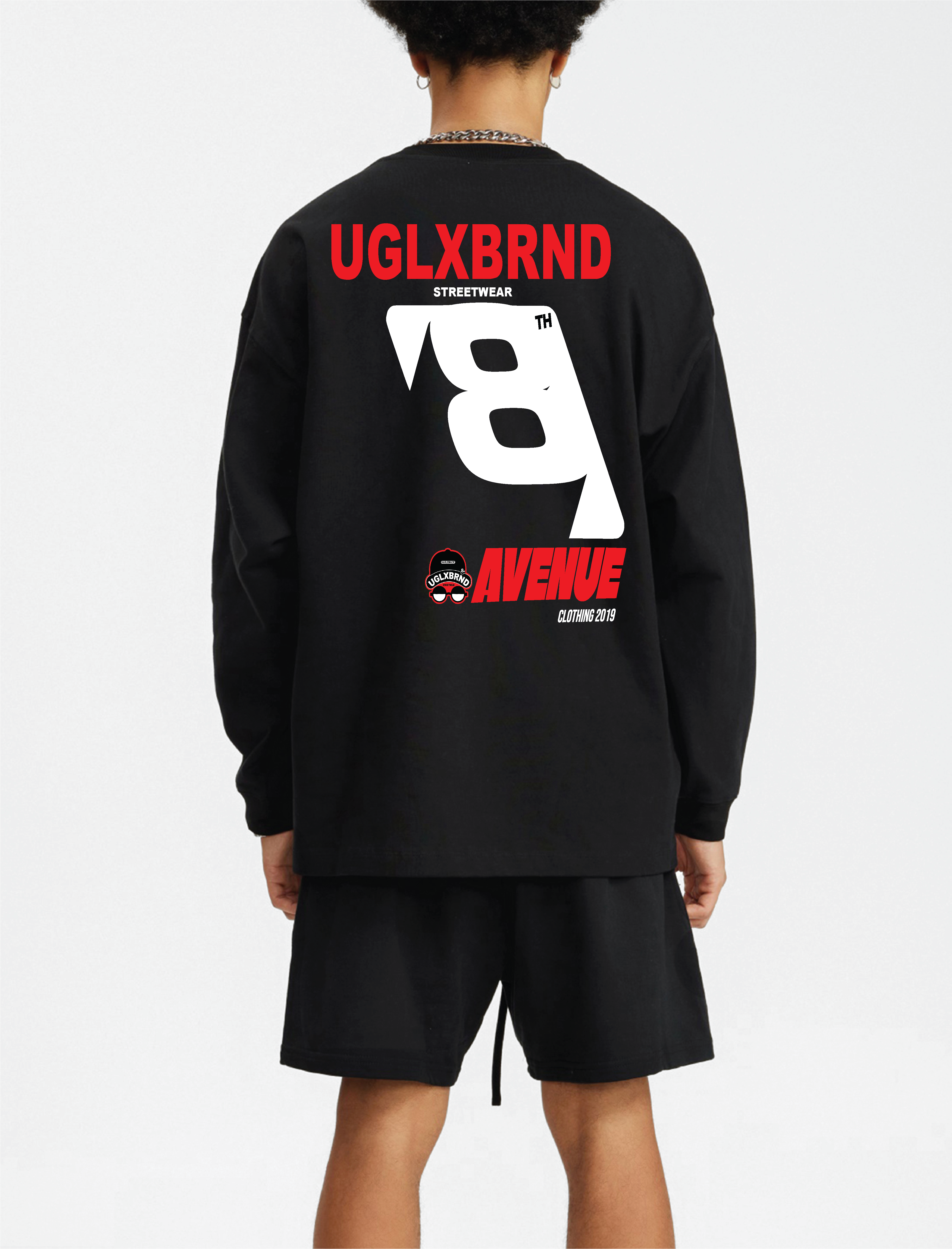 8AV Oversized Unisex Long Sleeve T-Shirt