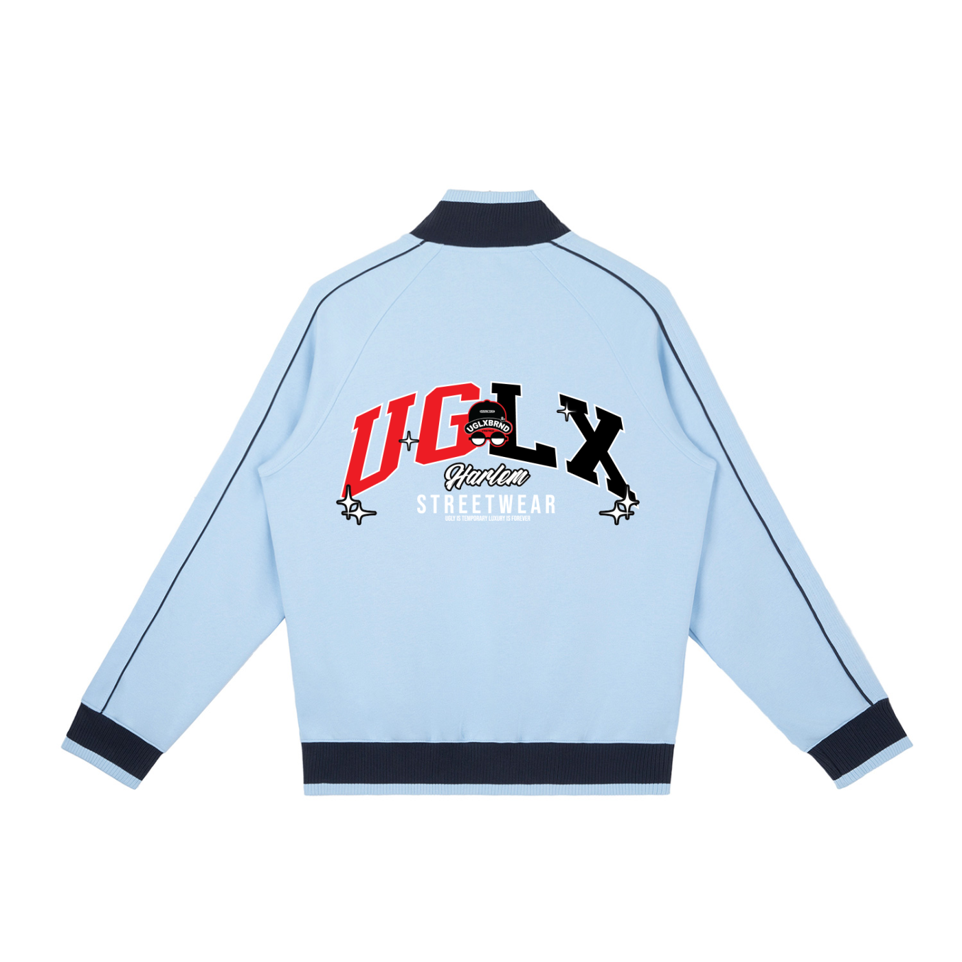 HARLRM UGLX Color Block Raglan Sleeve Zip Track Jacket