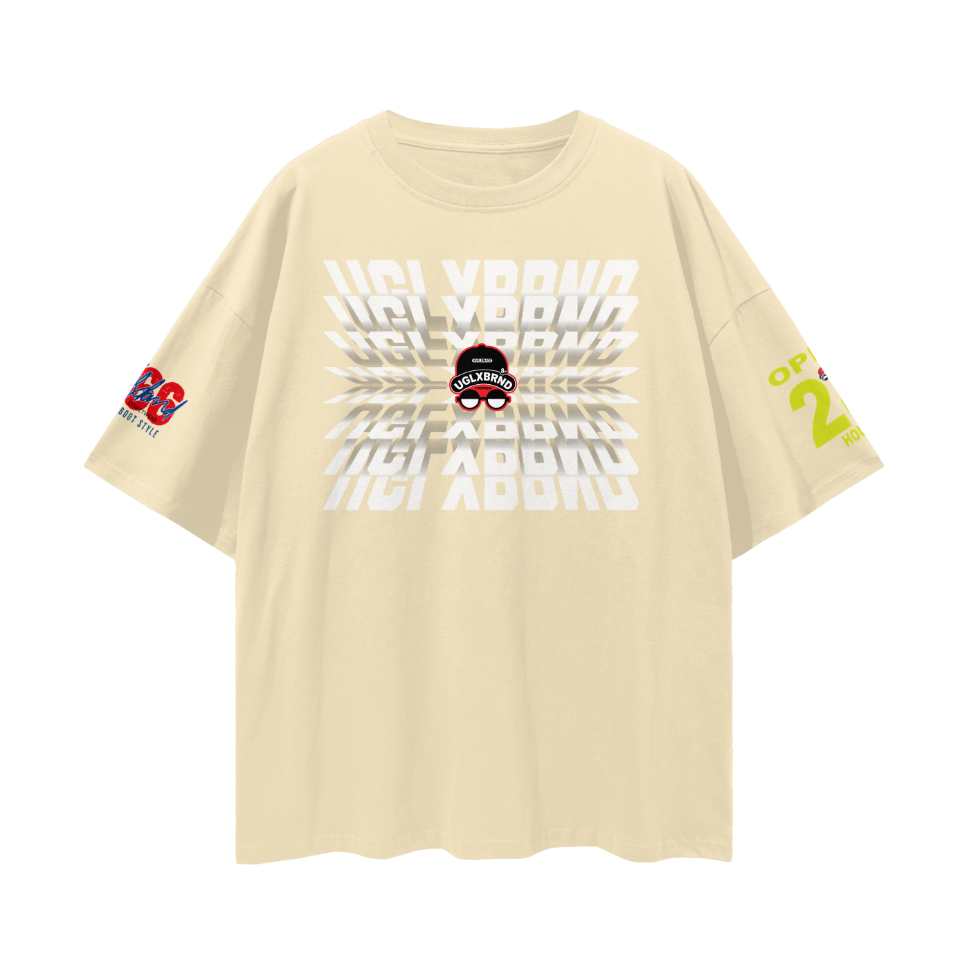 FLIP UGLXBRND Streetwear Loose Drop Shoulder T-Shirt